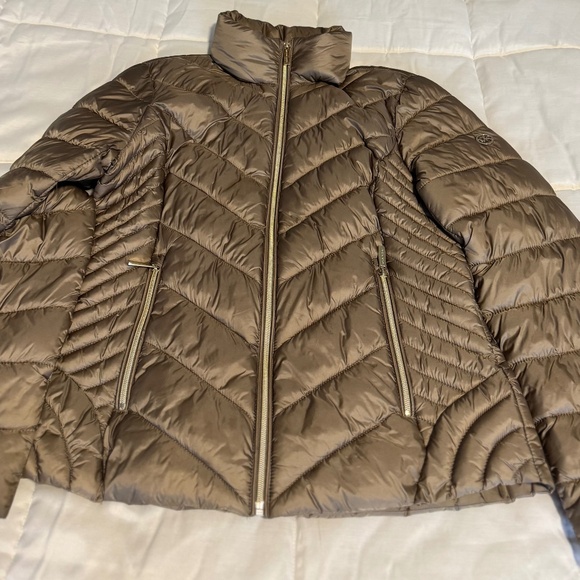 Michael Kors Earth Color Puffer Jacket Size S - Picture 1 of 4